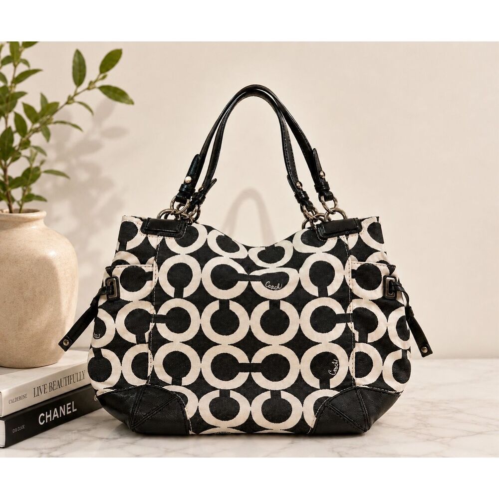 Coach OP Signature Shoulder Purse Tote
